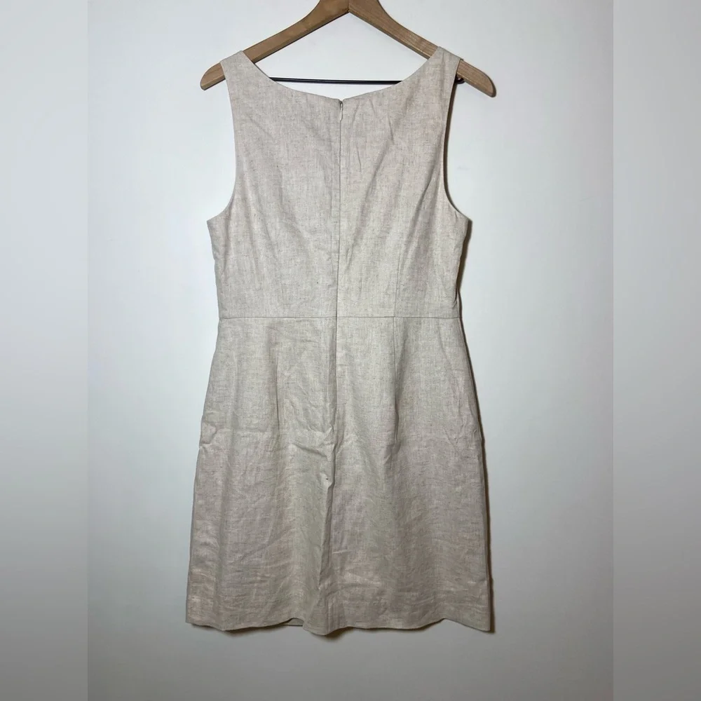Banana Republic Women's 100% Linen Dress Size 10 Lined Beige Sleeveless New